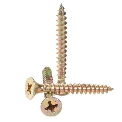 Thokko Zinc Coated Coarse Thread Countersunk Phillips Heavy Duty Wood/Self Drilling Drywall Screws with Bugle Head